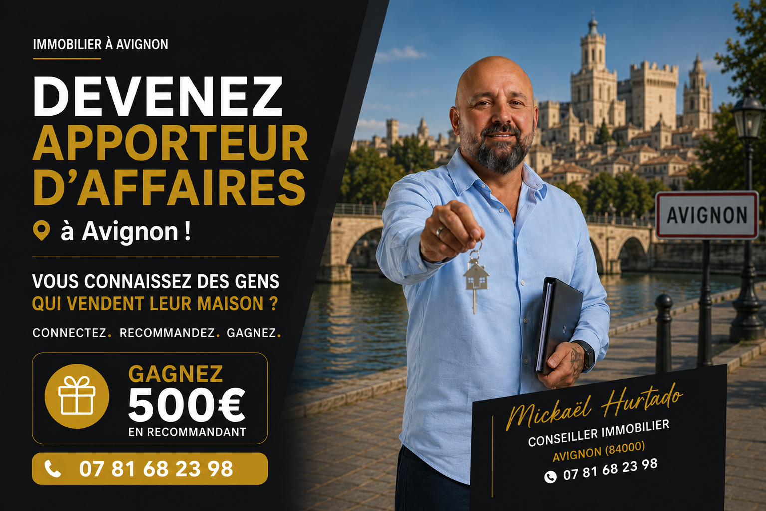 Devenez apporteur d'affaires immobilier à Avignon avec Mickaël Hurtado
